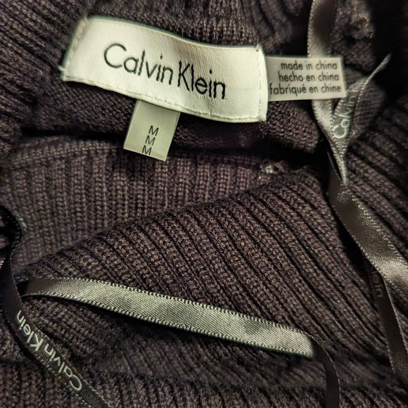 Calvin Klein asymmetrical turtle neck sweater. Sz M, excellent condition - Picture 2 of 2